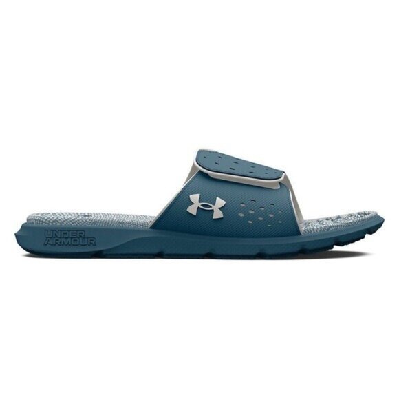 Under Armour Slides Women Size 10 Sandals Athletic Athleisure Ignite 7 Blue Mist - Picture 1 of 5